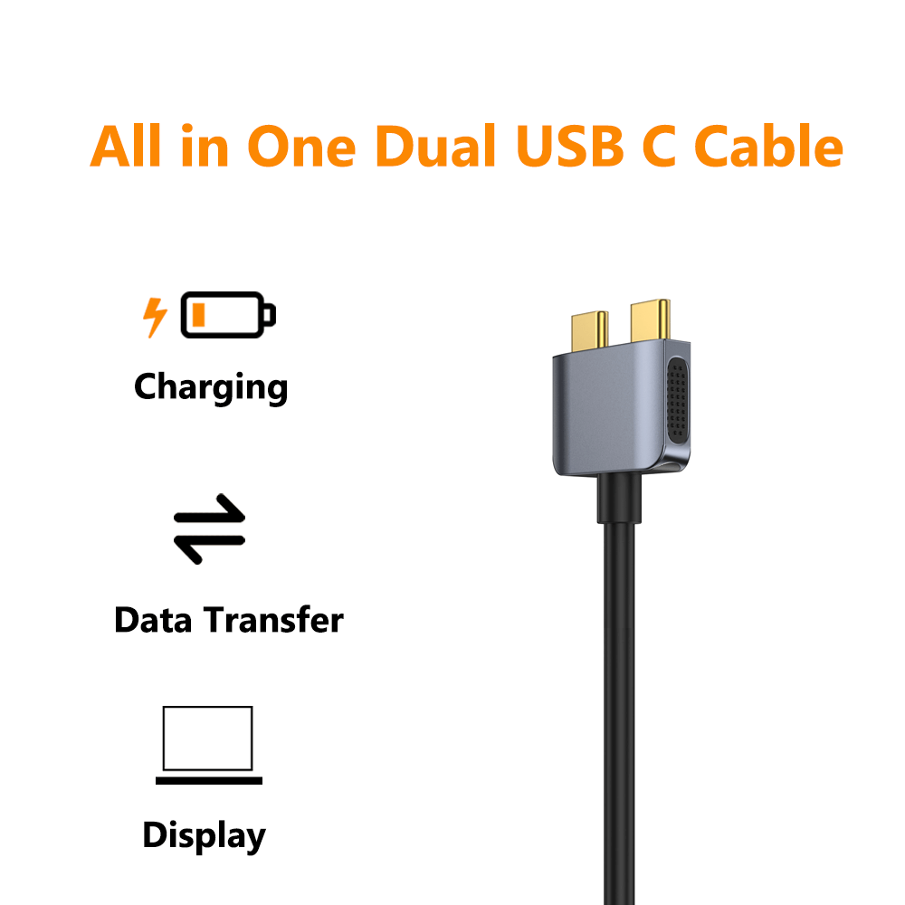 Tobenone all in one double usb c cable